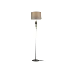 Lindby Gulvlamper|Gulvlamper > Haldorin gulvlampe, grå/sort, tekstil, 157 cm