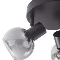 Lindby Spotlights|Loftlamper > Hedvig loftlampe, rund, sort, 3 lyskilder.