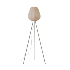 Lindby Gulvlamper > Helin gulvlampe, beige, tekstil, stativ, 144 cm, E27