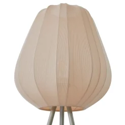 Lindby Gulvlamper > Helin gulvlampe, beige, tekstil, stativ, 144 cm, E27