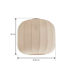 Lindby Gang|Loftlamper > Helin loftlampe, beige, stof, Ø 35 cm