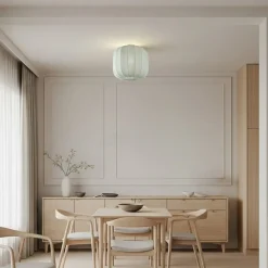 Lindby Loftlamper > Helin loftlampe, blå, stof, Ø 35 cm
