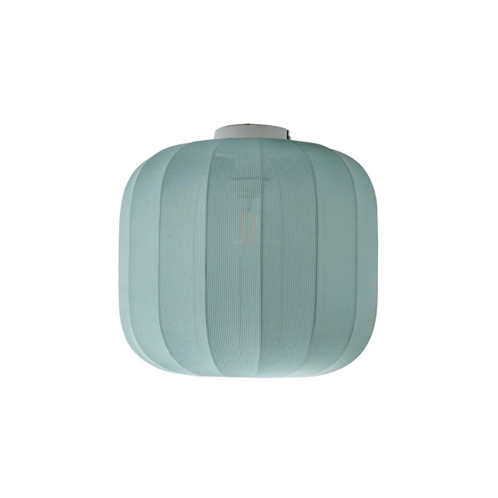 Lindby Loftlamper > Helin loftlampe, blå, stof, Ø 35 cm