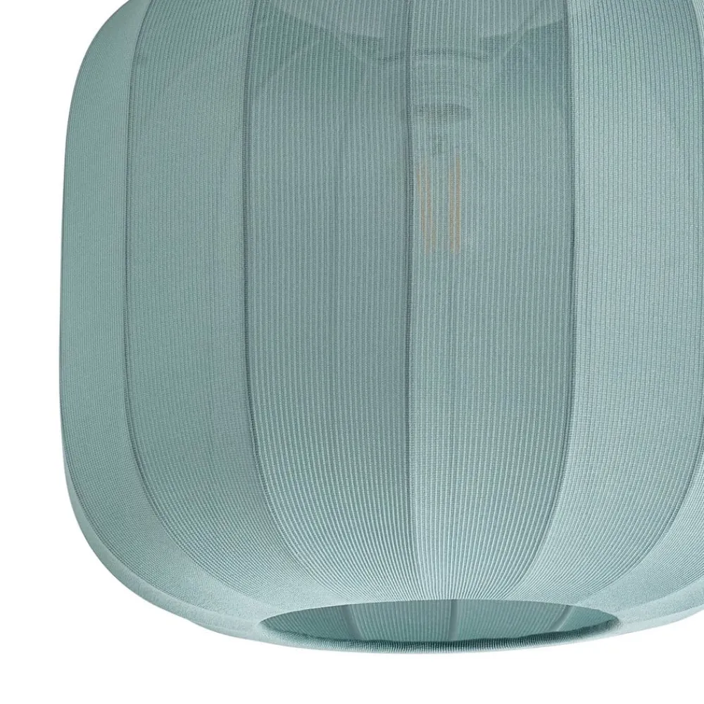 Lindby Loftlamper > Helin loftlampe, blå, stof, Ø 35 cm