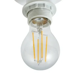 Lindby Loftlamper > Helin loftlampe, blå, stof, Ø 35 cm