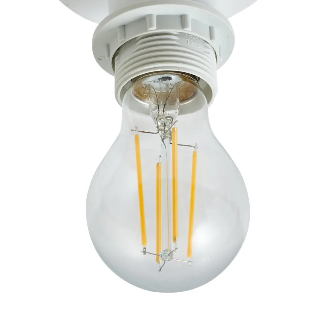 Lindby Loftlamper > Helin loftlampe, blå, stof, Ø 35 cm