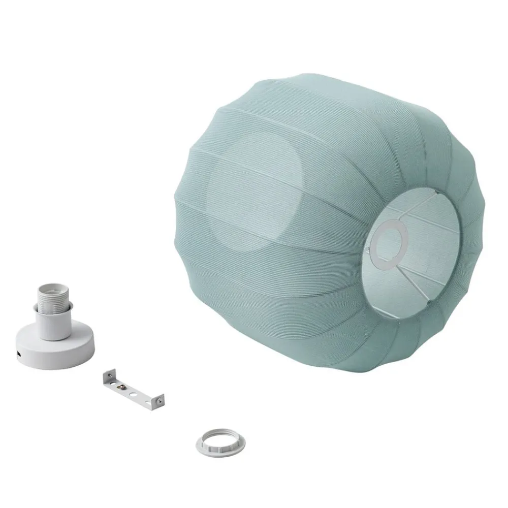 Lindby Loftlamper > Helin loftlampe, blå, stof, Ø 35 cm