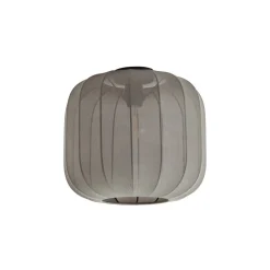 Loftlamper ^ Lindby Helin loftlampe, grå, stof, Ø 35 cm