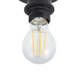 Loftlamper ^ Lindby Helin loftlampe, grå, stof, Ø 35 cm