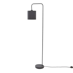 Gang|Gulvlamper ^ Lindby Hinay tekstil-gulvlampe, sort/guld