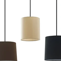 Lindby Pendellamper|Pendellamper > hængelampe Amilia, stof, 5 lyskilder, grå/beige, E27