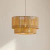 Lindby Pendellamper|Pendellamper > Hængelampe Anuva, Ø 45 cm, beige, papir, E27