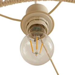 Lindby Pendellamper|Pendellamper > Hængelampe Anuva, Ø 45 cm, beige, papir, E27