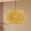 Lindby Pendellamper > hængelampe Anuva, natur, papir, Ø 45 cm