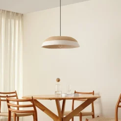 Lindby Pendellamper|Pendellamper > hængelampe Caliva, Ø 60 cm, beige/hvid, hampesnor