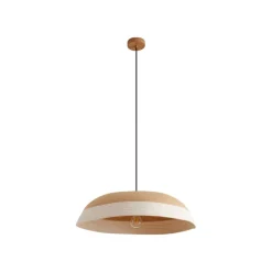 Lindby Pendellamper|Pendellamper > hængelampe Caliva, Ø 60 cm, beige/hvid, hampesnor