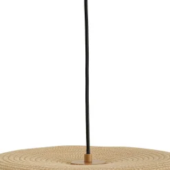 Lindby Pendellamper|Pendellamper > hængelampe Caliva, Ø 60 cm, beige/hvid, hampesnor