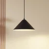 Pendellamper|Pendellamper ^ Lindby hængelampe Clarine, sort/hvid, Ø 32 cm, metal