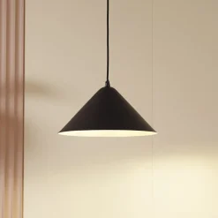 Pendellamper|Pendellamper ^ Lindby hængelampe Clarine, sort/hvid, Ø 32 cm, metal