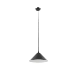 Pendellamper|Pendellamper ^ Lindby hængelampe Clarine, sort/hvid, Ø 32 cm, metal