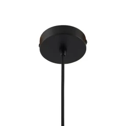 Pendellamper ^ Lindby hængelampe Clarine, sort/hvid, Ø 50 cm, metal