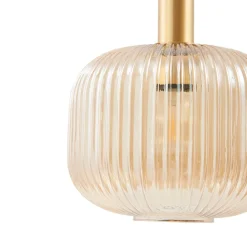 Pendellamper|Pendellamper ^ Lindby hængelampe Doroteo, 25 cm, 1 lyskilde, ravfarvet, glas