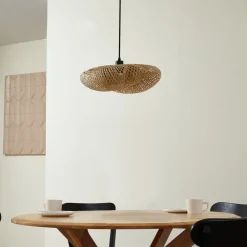 Pendellamper|Pendellamper ^ Lindby hængelampe Eleane, bambus, natur, længde 50 cm, E27