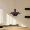 Lindby Pendellamper > hængelampe Elorri, brun, metal, Ø 38 cm
