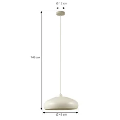 Lindby Pendellamper|Pendellamper > hængelampe Elover, beige, Ø 45 cm, jern