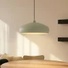 Pendellamper ^ Lindby hængelampe Elover, lysegrøn, Ø 45 cm, jern