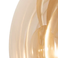 Lindby Pendellamper|Pendellamper > hængelampe Enrique, amber, 4 lyskilder, glas, træ, E27
