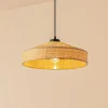 Lindby Pendellamper|Pendellamper > Hængelampe Haldor, hør, vævet, natur, Ø 40 cm