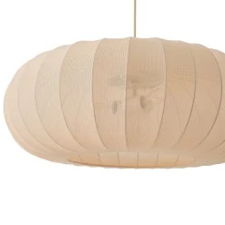 Lindby Pendellamper|Pendellamper > Hængelampe Helin, beige, Ø 70 cm, tekstil, 3 x E27
