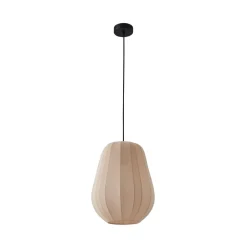 Lindby Pendellamper|Pendellamper > hængelampe Helin, beige, Ø 30 cm, stof