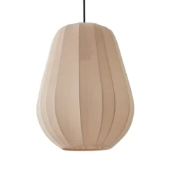 Lindby Pendellamper|Pendellamper > hængelampe Helin, beige, Ø 30 cm, stof
