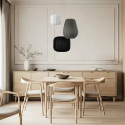 Lindby Pendellamper|Pendellamper > hængelampe Helin sort/hvid/grå, Ø 60 cm, 3 lyskilder
