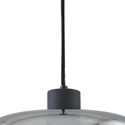 Pendellamper ^ Lindby hængelampe Hildur, Ø 28,5 cm, 1 lyskilde, grå, glas