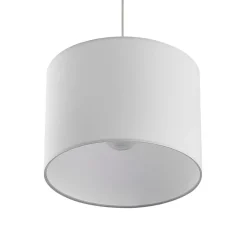 Pendellamper|Pendellamper ^ Lindby hængelampe Imarin, 3 lyskilder, hvid, tekstil, 100 cm