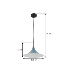 Lindby Pendellamper|Pendellamper > hængelampe Jarl, blå, metal, Ø 35 cm, G9