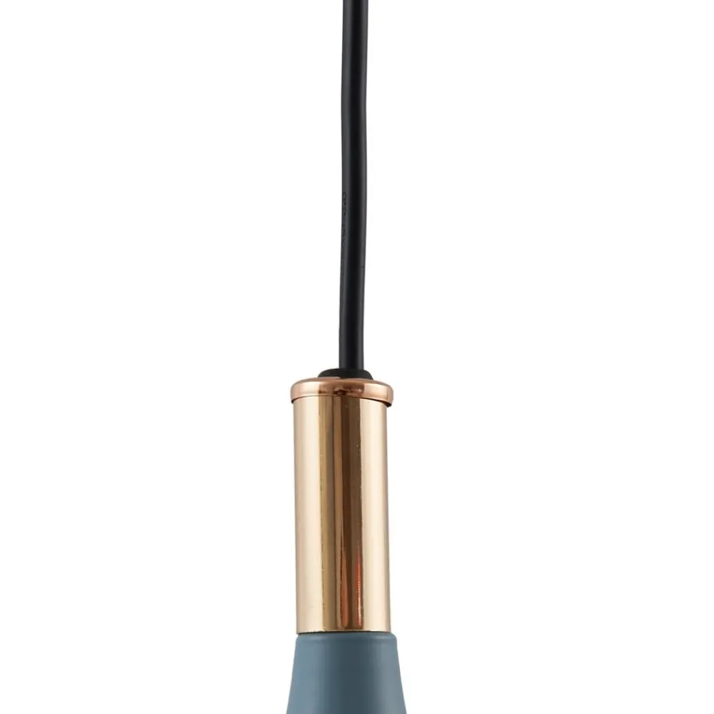 Lindby Pendellamper|Pendellamper > hængelampe Jarl, blå, metal, Ø 35 cm, G9
