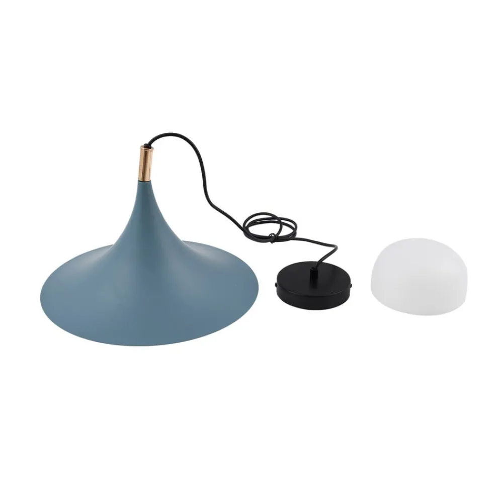 Lindby Pendellamper|Pendellamper > hængelampe Jarl, blå, metal, Ø 35 cm, G9