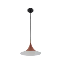 Pendellamper ^ Lindby hængelampe Jarl, brun, metal, Ø 35 cm, G9