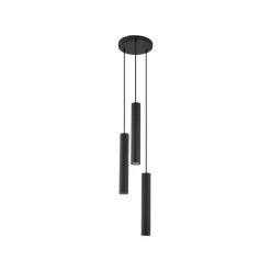 Lindby Pendellamper|Pendellamper > hængelampe Joffrey, Ø 24 cm, sort, 3 lyskilder, GU10