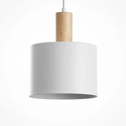 Lindby Pendellamper|Pendellamper > hængelampe Kadir, 73 cm, 3 lyskilder, hvid, træ