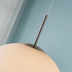Lindby Pendellamper|Pendellamper > hængelampe Marike, Ø 40 cm, hvid, glas, kugle, E27