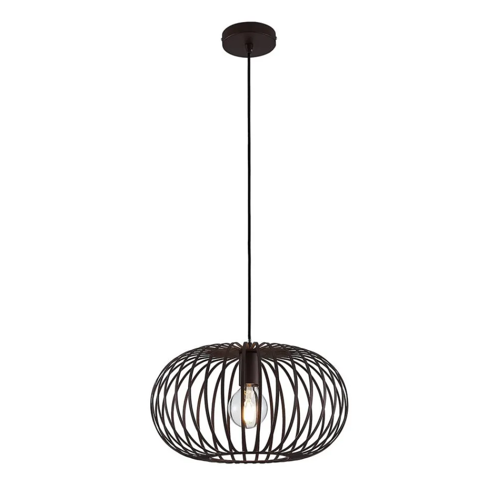 Lindby Gang|Pendellamper > hængelampe Nahele, brun, metal, Ø 40 cm, E27