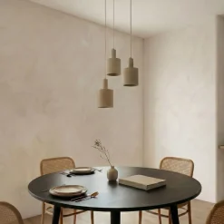 Lindby Pendellamper > hængelampe Ovelia, beige, 3 lyskilder, metal, E27