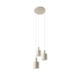 Lindby Pendellamper > hængelampe Ovelia, beige, 3 lyskilder, metal, E27