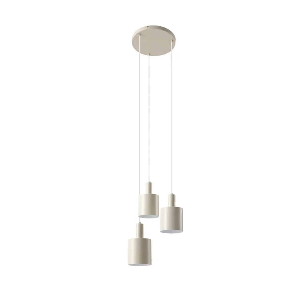 Lindby Pendellamper > hængelampe Ovelia, beige, 3 lyskilder, metal, E27