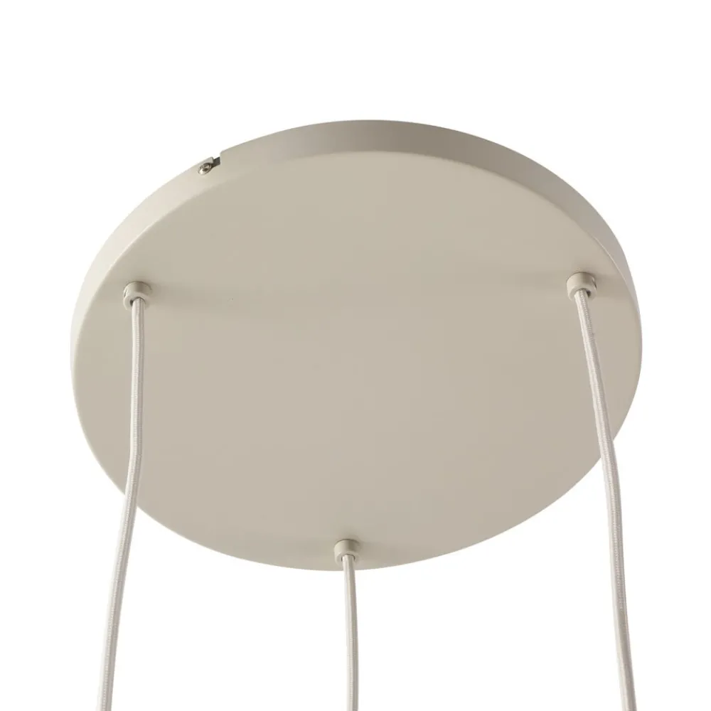 Lindby Pendellamper > hængelampe Ovelia, beige, 3 lyskilder, metal, E27